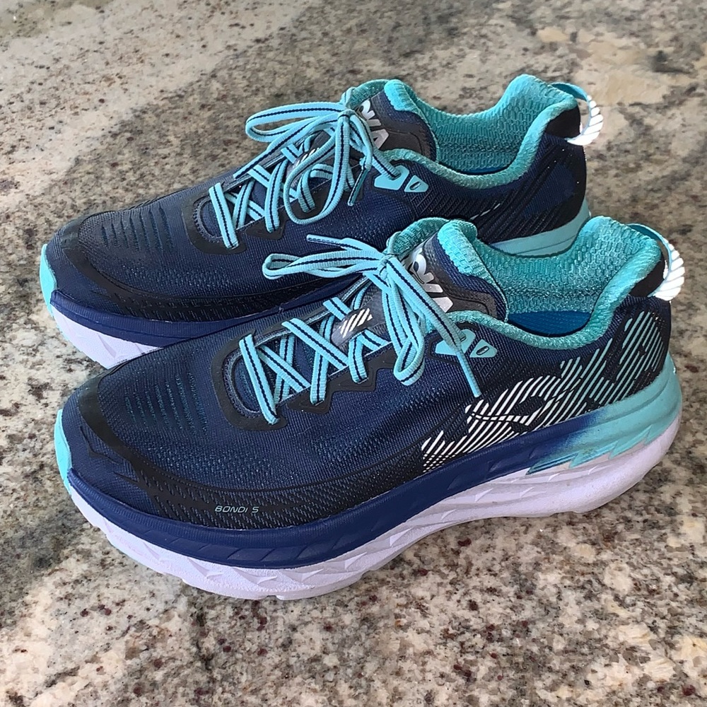 Hoka One One Bondi 5 Blue Running Shoes - 8
